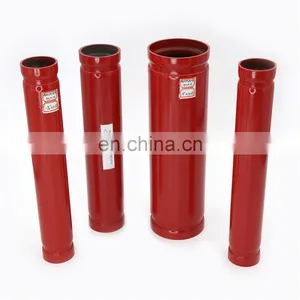 1-1/2" Galvanized Red Epoxy Welded Steel Pipe Thread End ASTM A795 SCH 40 thumbnail-1