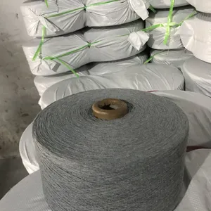 Keshu Cheap Recycled Cotton Yarn 8s Grey Color for Gloves Knitting Yarn thumbnail-3
