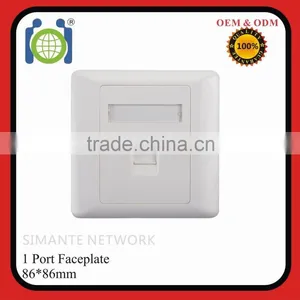 RJ45 1port 86*86 Wall Plate thumbnail-1