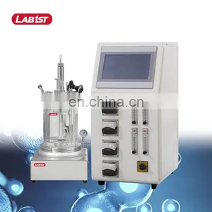 Small Glass Lab 5l 10l Benchtop Bench Top Microbiology Fermentation Fermentor Fermenter Plant Photo Cell Bioreactor thumbnail-1