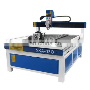 Manufacturer Supply SENKE Brand 4 Axis Advertising Engraving Cutting CNC Router Machines thumbnail-1
