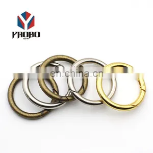 Factory Circle Round Carabiner Spring O Ring Snap Clip Hook O Ring Spring Gate Clasp Buckle thumbnail-1