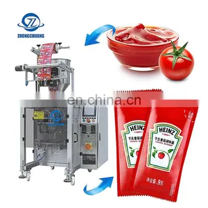 Plastic Bag Filling Seal Liquid Packaging Machines Emballage Oil Honey Ketchup 4 Side Sachet Sealing Packing Machine thumbnail-1