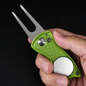 2023 Customized Logo Metal Golf Divot Repair Tool Divot Golf Tool thumbnail-1