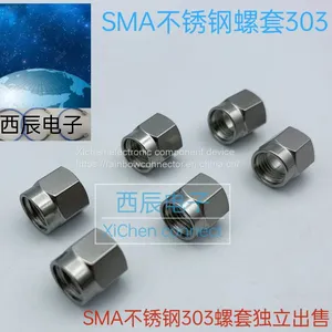 RF Coaxial Connector SMA303 Stainless Steel Threaded Sleeve thumbnail-1