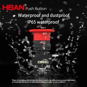 Xb2 Lay5 10a 600v Heavy Duty Equipment Button Emergency Stop Switch 22mm Warning Circle thumbnail-3