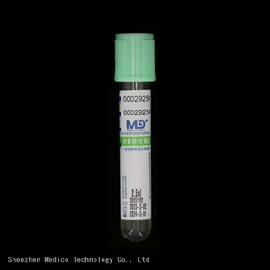 Gel & Lithium Heparin Tube Disposable Vacuum Plasma Blood Collection Tube With Light Green Cap thumbnail-3