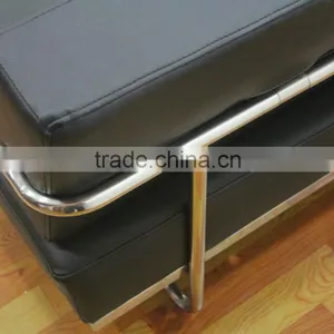 Replica French Famous Design Stainless Steel Relaxing Chinese Genuine Leather Le Corbusier LC5 Three Seater Sofa,LC5 Daybed thumbnail-3
