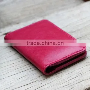 Producing Elegent Red Bifold Leather Card Holder High Quality and Compectitive Price From Guangzhou China thumbnail-1