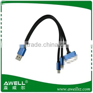 New Arrival 3 in 1 Retractable USB Cable for Iphone/for Samsung thumbnail-1