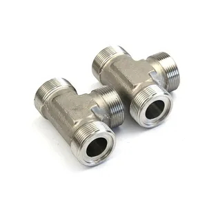 Clamp-type Female Pipe Fittings, 4-way and 6-way Tees and Elbows, Stainless Steel Transition Fittings, and Tees thumbnail-1