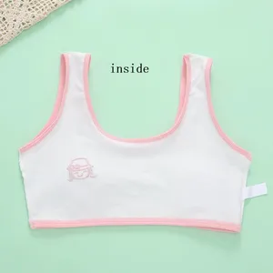 Girls Underwear Cotton Vest Teen Bra for Girls Developmental Period thumbnail-2