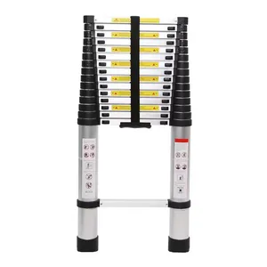 Foldable Stable Aluminum Ladder 2.6M to 7M Extendable Telescoping Ladder Suitable for Warehouse Use thumbnail-2