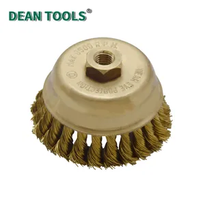 Non Sparking Knot Wire Cup Brush for Industrial Cleaning,Non-Sparking Knotted Wire Cup Brush,Rust Removal,Paint Removal thumbnail-4