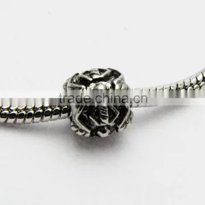DIY Drum Shape Large Hole Metal Beads, Lead Free Nickle Free Necklace and Bracelet Zinc Alloy Beads Accessories thumbnail-1