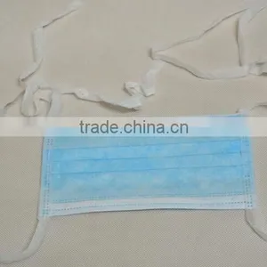3-PLY Tie on Disposable Nonwoven/PP Surgical Face Mask CE ISO FDA thumbnail-1