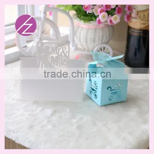Free Sample Laser Cut Customizable Paper With Rose Baby Carriage Wedding Favor Candy Box and Wedding Favors Seat Card ZH-5 thumbnail-3