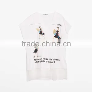 Ladies New Design Fashion Nice T-shirts thumbnail-1