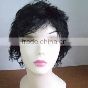 Wholesale Stock Virgin Curly Remy Brazilian Hair Short Lace Full Wigs thumbnail-5