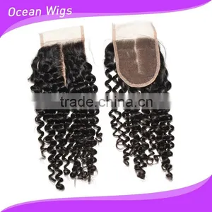 Hair Closure Piece, Kinky Curly, Nautral Color thumbnail-1