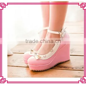 Hot Selling Fancy Lady Wedge Shoes Cute Wedge Heels OEM Factory thumbnail-1