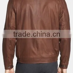 Awsome Matching Collar Style Custom Pockets Man Fashion Leather Jacket thumbnail-2