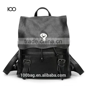 Fashionable Cowhide Leather Backpack Bags Female Bags thumbnail-1