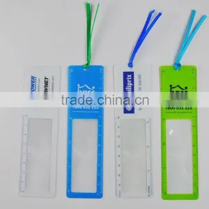 PVC Bookmark With Ribbon , and With Magnifier , With Ruller thumbnail-1
