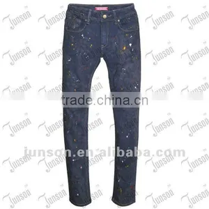 Lady's Striped Denim Jeans thumbnail-1