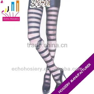 New Fashion Sheer Strip Tights thumbnail-1