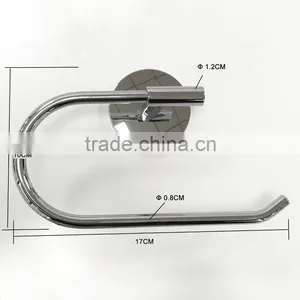 Modern Round Chrome Wall Mounted Towel Rack Holder Towel Ring Bathroom Hardware Bath Accessories thumbnail-3