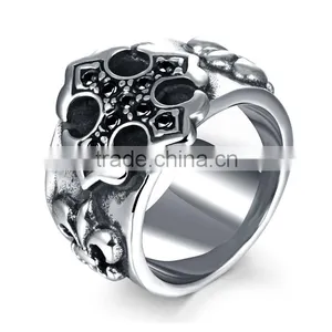 Wholesale Man Jewellery New Arrival 2016 316L Steel Cubic Zirconia Ring Men thumbnail-2