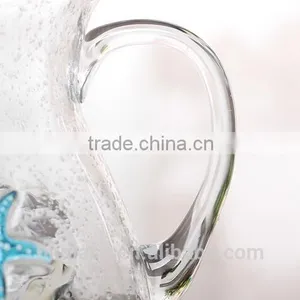 Glass Bubble Pitcher With Sea Star thumbnail-4