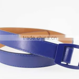 HOT 1 Inch Fashion PU Leather Belt Dress for Women With Blue Leather in Yiwu thumbnail-4