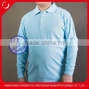 Long Sleeve Custom Bulk Polo Shirts Design for Mem thumbnail-1