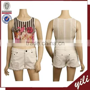 Sweet Floral Print Ladies Short Jogging Shirt JT1408301019 thumbnail-1