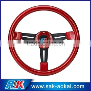 Universal ABS Racing Leather Steering Wheel thumbnail-4