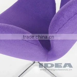 Replica Arne Jocabsen Swan Chair - Purple Fabric thumbnail-5
