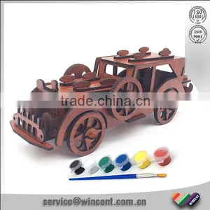 Luxurious Classic Cars Laser Cutting Wooden Puzzle for Kids thumbnail-1