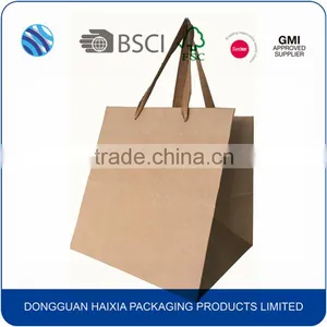 Hot Selling Custom Logo Foldable Brown Kraft Paper Shopping Bag thumbnail-1