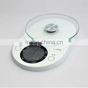 Kitchen Scale Round LCD Stainless Steel Bluetooth thumbnail-2