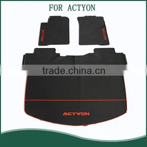 Car Floor Cover Auto Mat for Ssangyong Actyon Sports Full Set With Cargo Liner thumbnail-1