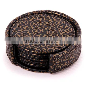 Leather Coasters / Cup Cup / /PU Leather (leather Coasters) Hotel thumbnail-1