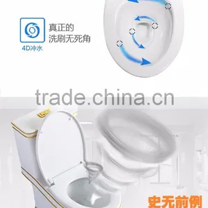 Dennis 2036 New Model Vortex Flush One Piece Gold Toilet thumbnail-3