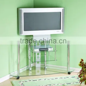 Glass Corner TV Stand thumbnail-1