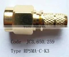 Reverse Polarity SMA Male Body With Female Pin, Connector for RG142,RG58, SMA Reverse Polarity Connector thumbnail-1