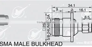 N to SMA Adapter,female to Male for Flange Mount,50 Ohm thumbnail-1