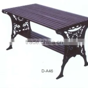 Garden Bench Cast Iron Garden Chairs Outdoor Wooden Furnitur thumbnail-1