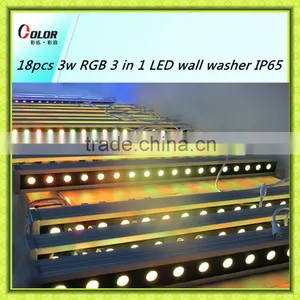 Professional Outdoor Stage Light 18*3W RGB Tricolor Led Bar IP65 Wall Wash thumbnail-1