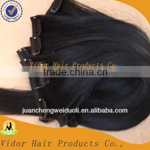 5A Grade Cheap Price Natural Color Clip-In Human Hair Brazilian Hair Extension thumbnail-1